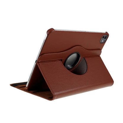 For iPad Pro 11 (2024) Case Rotating Stand PU Leather Protective Cover