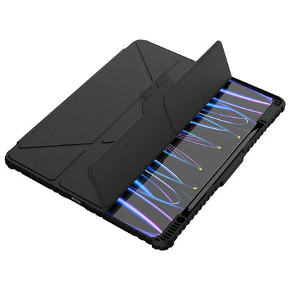 NILLKIN Bumper Leather Case Pro for iPad Pro 13 (2024) Tablet Cover Anti-Fall Auto Wake  /  Sleep Case