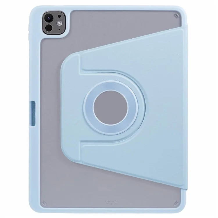 For iPad Pro 11 (2024) Case Magnetic Detachable PU Leather Stand Tablet Cover with Pen Slot
