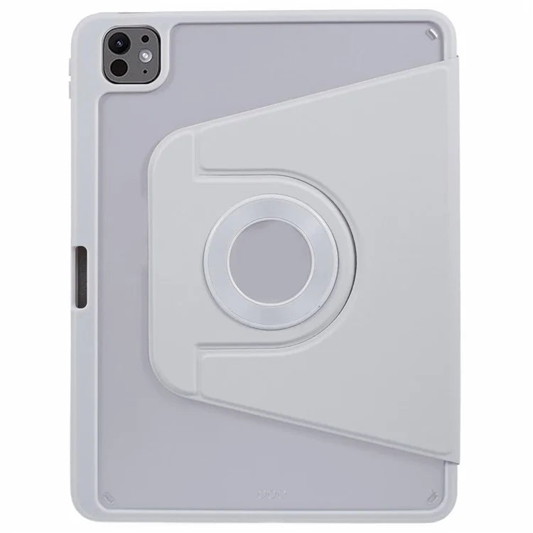 For iPad Pro 11 (2024) Case Magnetic Detachable PU Leather Stand Tablet Cover with Pen Slot