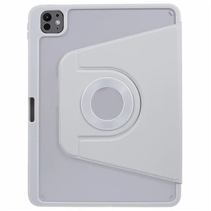 For iPad Pro 11 (2024) Case Magnetic Detachable PU Leather Stand Tablet Cover with Pen Slot