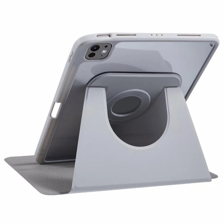For iPad Pro 11 (2024) Case Magnetic Detachable PU Leather Stand Tablet Cover with Pen Slot