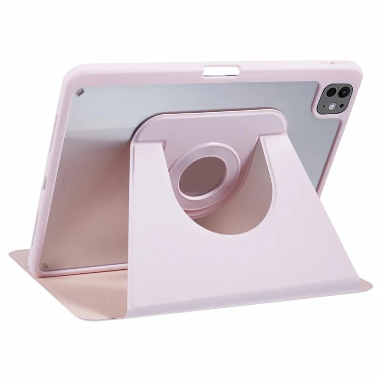 For iPad Pro 11 (2024) Case Magnetic Detachable PU Leather Stand Tablet Cover with Pen Slot