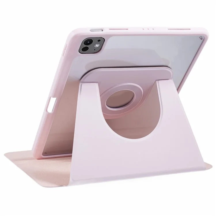 For iPad Pro 11 (2024) Case Magnetic Detachable PU Leather Stand Tablet Cover with Pen Slot