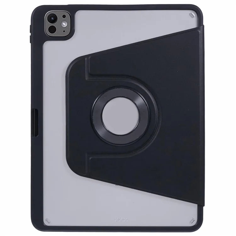 For iPad Pro 11 (2024) Case Magnetic Detachable PU Leather Stand Tablet Cover with Pen Slot