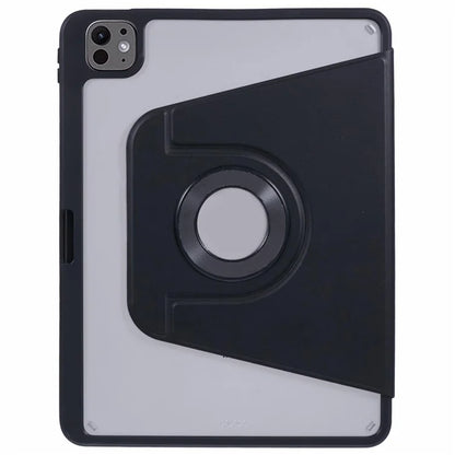 For iPad Pro 11 (2024) Case Magnetic Detachable PU Leather Stand Tablet Cover with Pen Slot