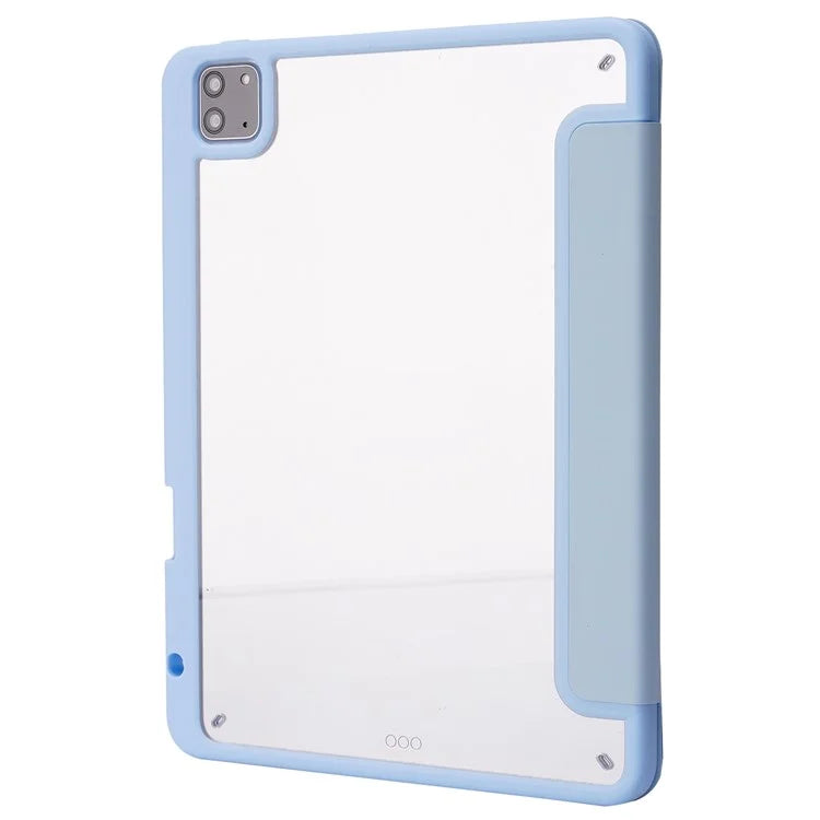 For iPad Pro 11 (2024) Case Origami Stand Leather Smart Cover with Pen Holder
