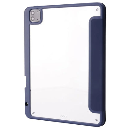 For iPad Pro 11 (2024) Case Origami Stand Leather Smart Cover with Pen Holder