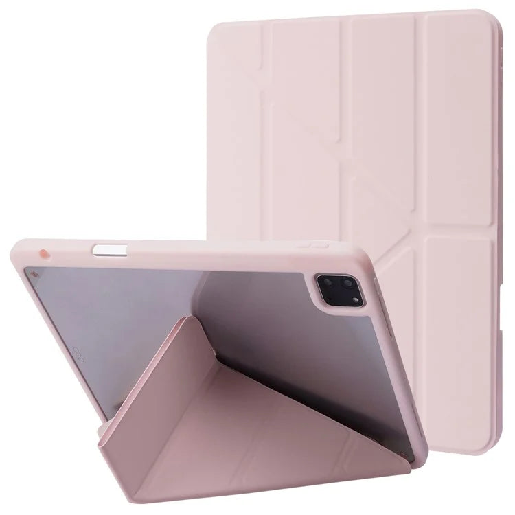 For iPad Pro 11 (2024) Case Origami Stand Leather Smart Cover with Pen Holder