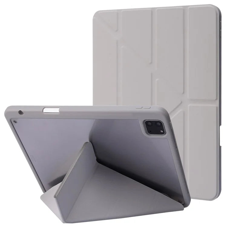 For iPad Pro 11 (2024) Case Origami Stand Leather Smart Cover with Pen Holder