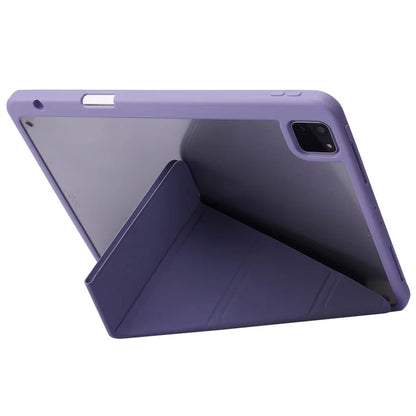 For iPad Pro 11 (2024) Case Origami Stand Leather Smart Cover with Pen Holder