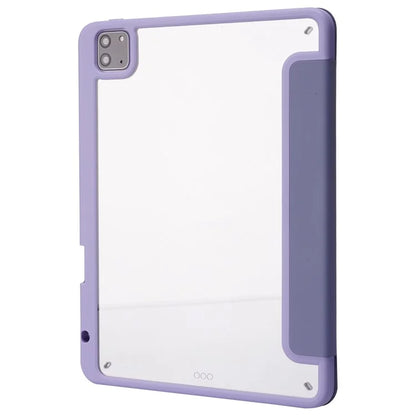 For iPad Pro 11 (2024) Case Origami Stand Leather Smart Cover with Pen Holder