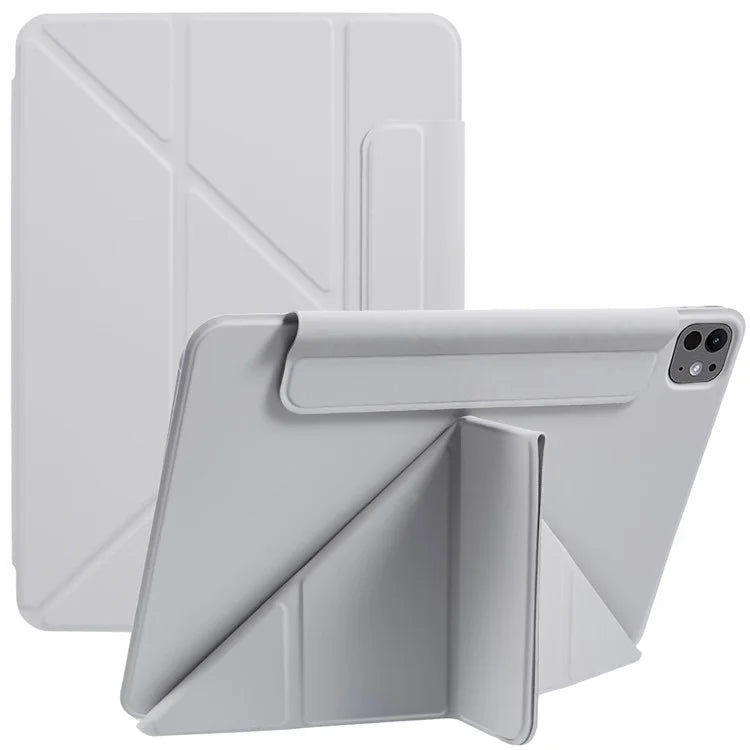 For iPad Pro 13 (2024) Tablet Cover Magnetic PU Leather Protective Case with Stand
