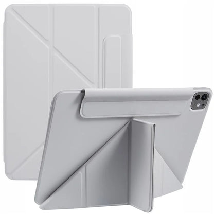 For iPad Pro 13 (2024) Tablet Cover Magnetic PU Leather Protective Case with Stand