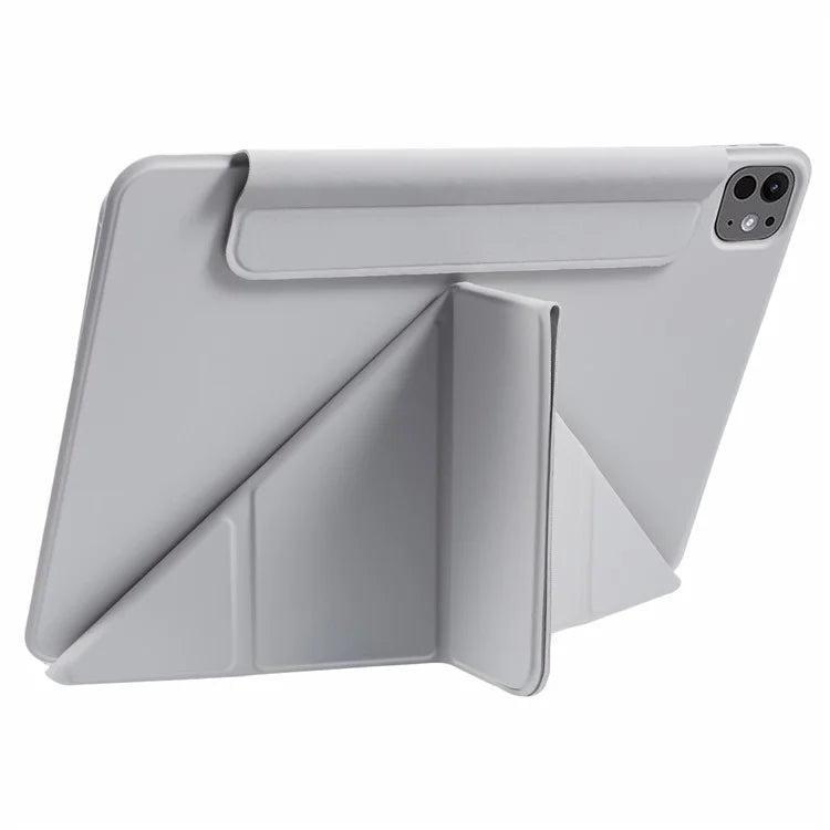 For iPad Pro 11 (2024) Tablet Cover Magnetic PU Leather Protective Case with Stand