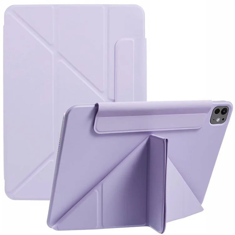 For iPad Pro 11 (2024) Tablet Cover Magnetic PU Leather Protective Case with Stand