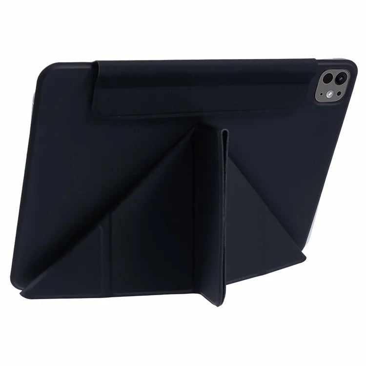 For iPad Pro 11 (2024) Tablet Cover Magnetic PU Leather Protective Case with Stand