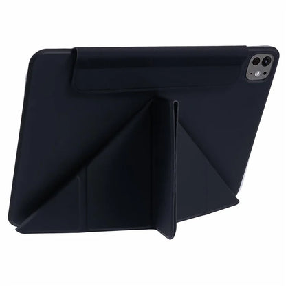 For iPad Pro 11 (2024) Tablet Cover Magnetic PU Leather Protective Case with Stand
