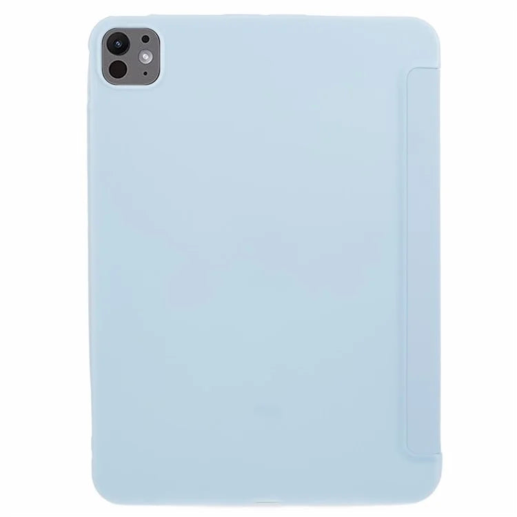 For iPad Pro 11 (2024) Case Tri-Fold Stand PU Leather + TPU Smart Cover