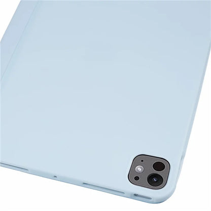 For iPad Pro 11 (2024) Case Tri-Fold Stand PU Leather + TPU Smart Cover