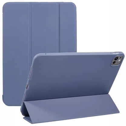 For iPad Pro 11 (2024) Case Tri-Fold Stand PU Leather + TPU Smart Cover