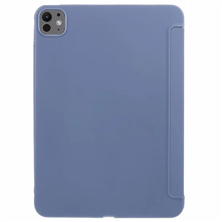 For iPad Pro 11 (2024) Case Tri-Fold Stand PU Leather + TPU Smart Cover