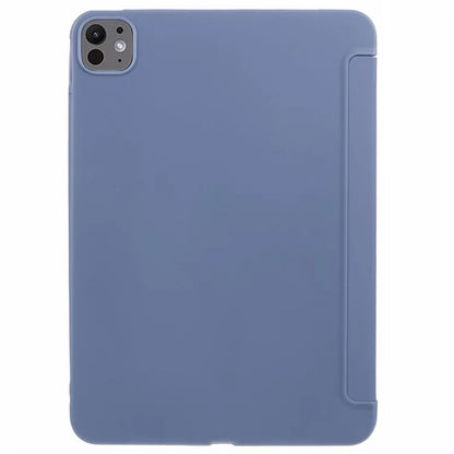 For iPad Pro 11 (2024) Case Tri-Fold Stand PU Leather + TPU Smart Cover