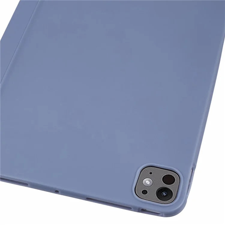 For iPad Pro 11 (2024) Case Tri-Fold Stand PU Leather + TPU Smart Cover