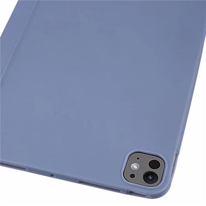 For iPad Pro 11 (2024) Case Tri-Fold Stand PU Leather + TPU Smart Cover