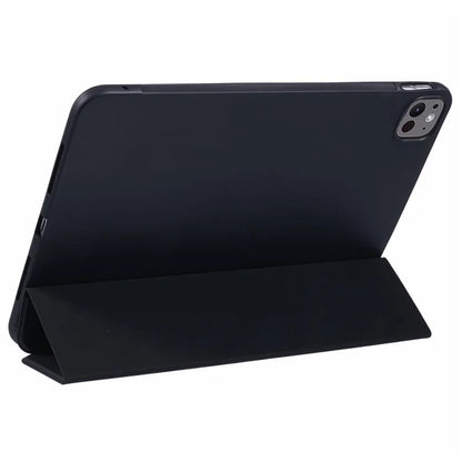For iPad Pro 11 (2024) Case Tri-Fold Stand PU Leather + TPU Smart Cover