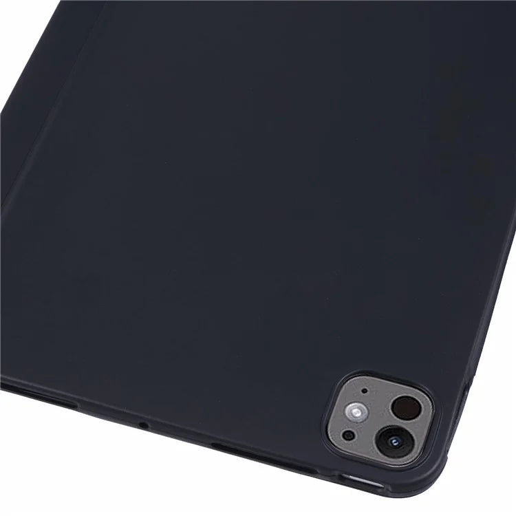 For iPad Pro 11 (2024) Case Tri-Fold Stand PU Leather + TPU Smart Cover