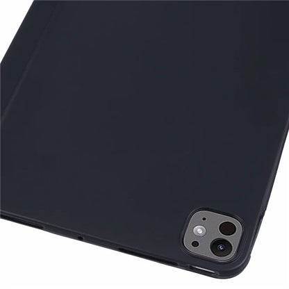 For iPad Pro 11 (2024) Case Tri-Fold Stand PU Leather + TPU Smart Cover