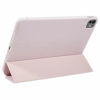 For iPad Pro 11 (2024) Case Tri-Fold Stand PU Leather + TPU Smart Cover