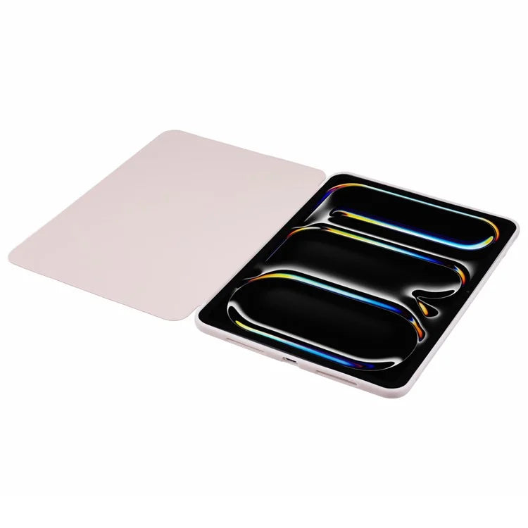For iPad Pro 11 (2024) Case Tri-Fold Stand PU Leather + TPU Smart Cover