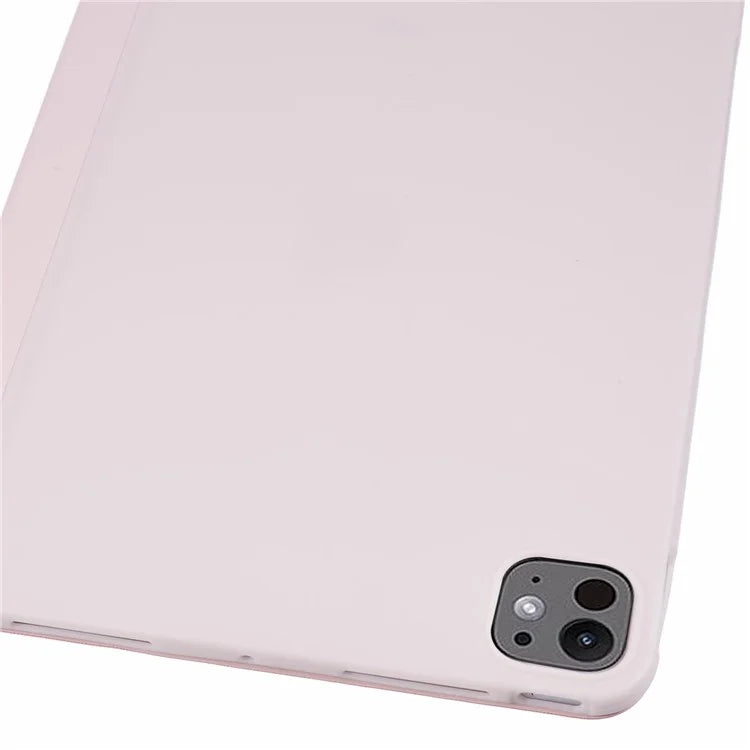 For iPad Pro 11 (2024) Case Tri-Fold Stand PU Leather + TPU Smart Cover