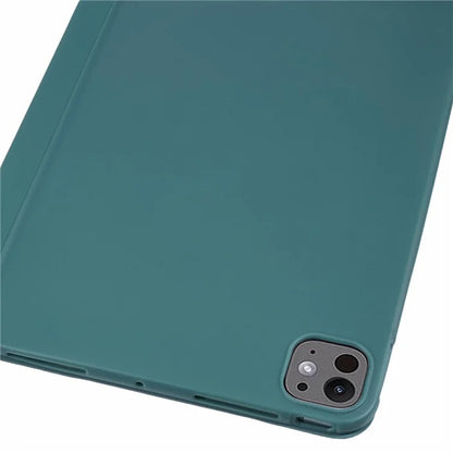 For iPad Pro 11 (2024) Case Tri-Fold Stand PU Leather + TPU Smart Cover