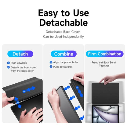DUX DUCIS Magi Series for iPad Air 13 (2024) Case PU Leather+PC+TPU Auto Wake / Sleep Tablet Cover