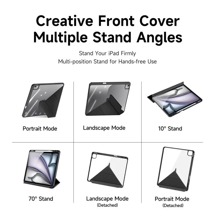 DUX DUCIS Magi Series for iPad Air 13 (2024) Case PU Leather+PC+TPU Auto Wake / Sleep Tablet Cover