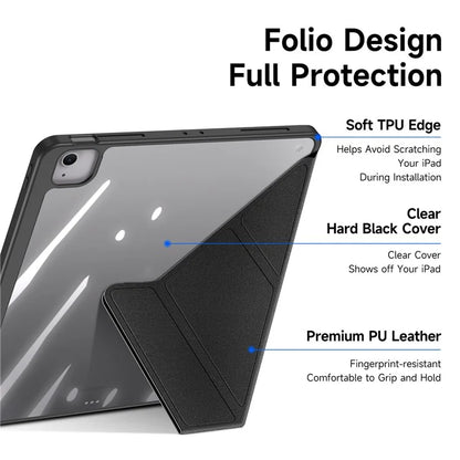 DUX DUCIS Magi Series for iPad Air 13 (2024) Case PU Leather+PC+TPU Auto Wake / Sleep Tablet Cover
