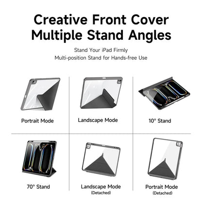 DUX DUCIS Magi Series for iPad Pro 13 (2024) Case PU Leather+PC+TPU Tablet Cover Support Auto Wake / Sleep