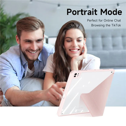 DUX DUCIS Magi Series for iPad Pro 13 (2024) Case PU Leather+PC+TPU Tablet Cover Support Auto Wake / Sleep
