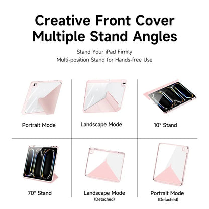 DUX DUCIS Magi Series for iPad Pro 13 (2024) Case PU Leather+PC+TPU Tablet Cover Support Auto Wake / Sleep