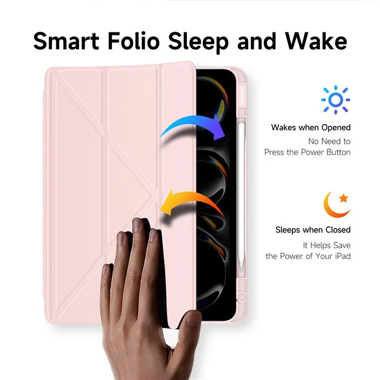 DUX DUCIS Magi Series for iPad Pro 13 (2024) Case PU Leather+PC+TPU Tablet Cover Support Auto Wake / Sleep
