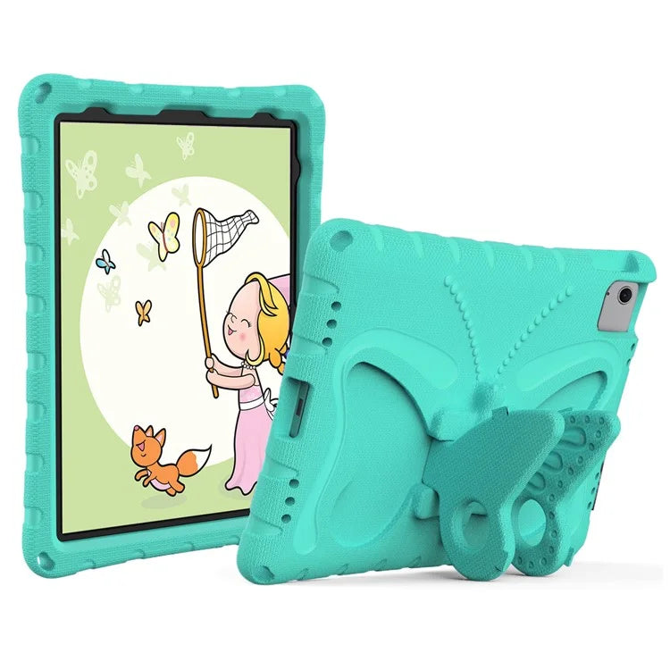 For iPad Air 11 (2024) Case Butterfly EVA Tablet Cover with Kickstand / Shoulder Strap
