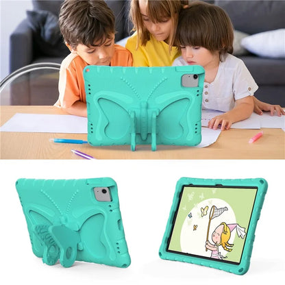 For iPad Air 11 (2024) Case Butterfly EVA Tablet Cover with Kickstand / Shoulder Strap