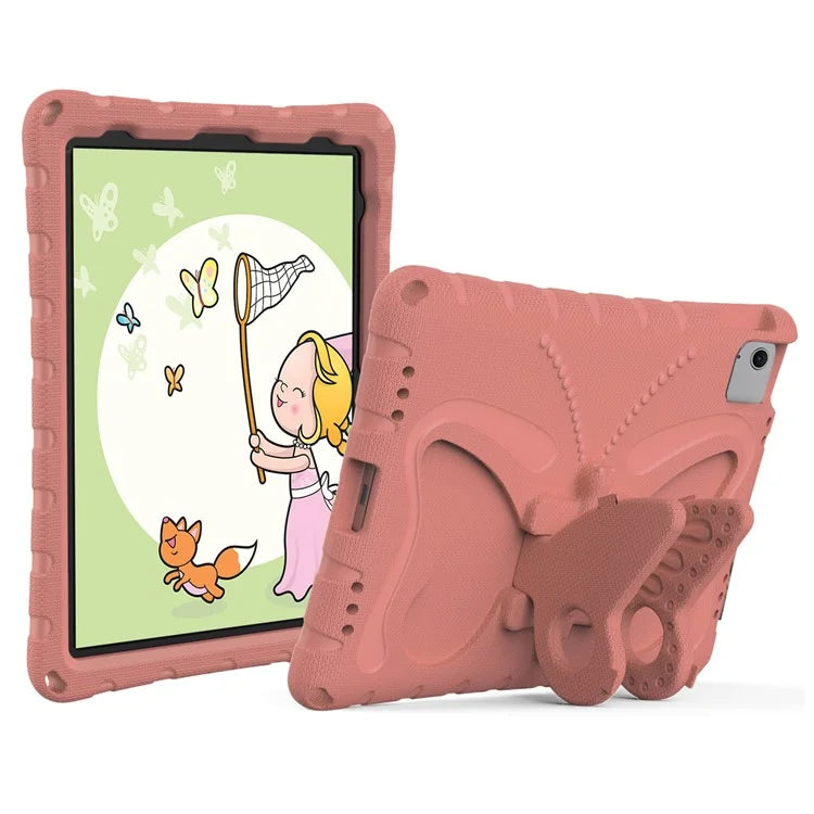 For iPad Air 11 (2024) Case Butterfly EVA Tablet Cover with Kickstand / Shoulder Strap
