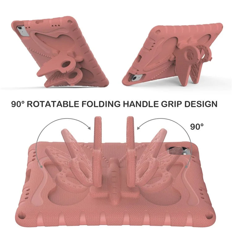 For iPad Air 11 (2024) Case Butterfly EVA Tablet Cover with Kickstand / Shoulder Strap