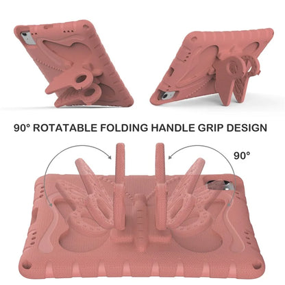 For iPad Air 11 (2024) Case Butterfly EVA Tablet Cover with Kickstand / Shoulder Strap