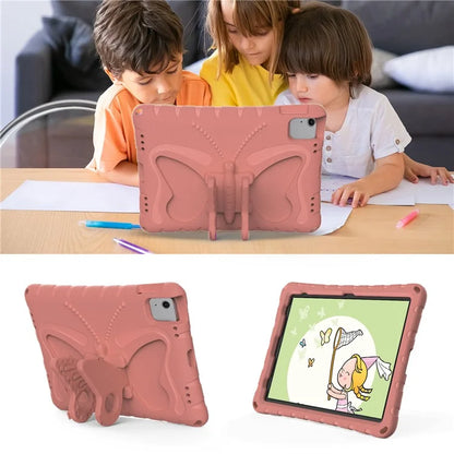 For iPad Air 11 (2024) Case Butterfly EVA Tablet Cover with Kickstand / Shoulder Strap
