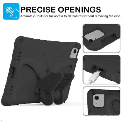 For iPad Air 11 (2024) Case Butterfly EVA Tablet Cover with Kickstand / Shoulder Strap